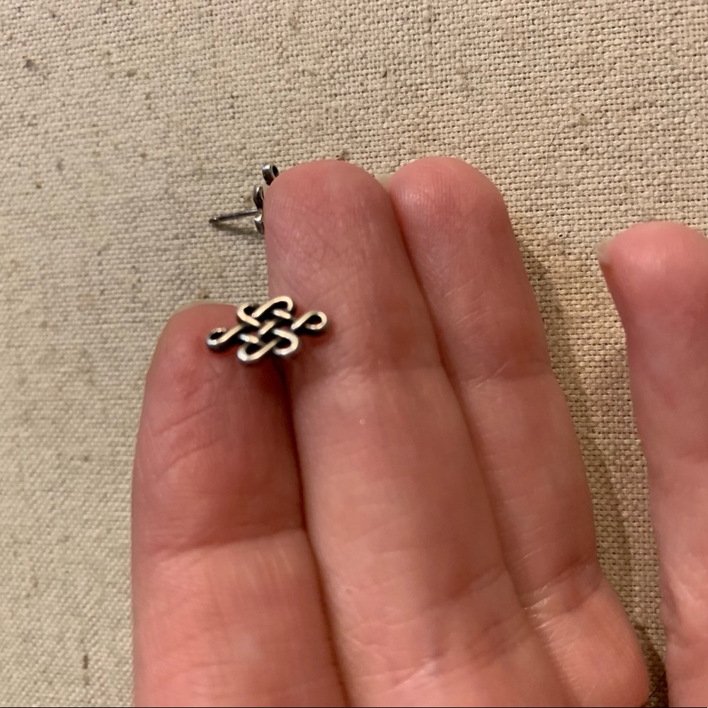 Sterling Silver Celtic Irish Faerie Stud Earrings